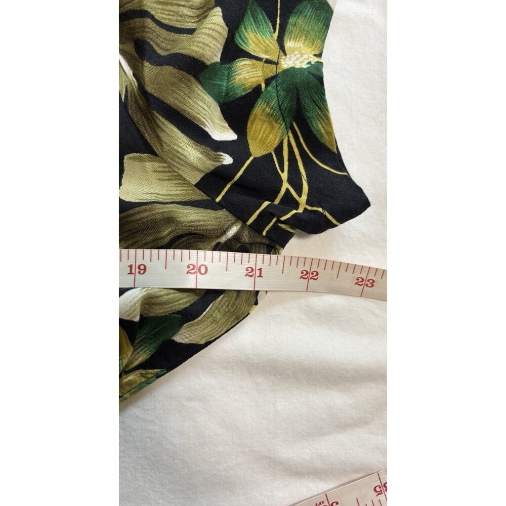 Vintage Floral Maxi Dress Button Front Tropical Hawaiian 90’s Notations Size L - Picture 9 of 10